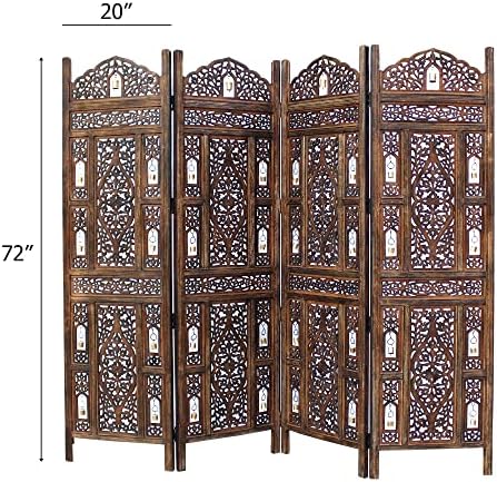 COTTON CRAFT Room Divider Wood Screen - Image 2