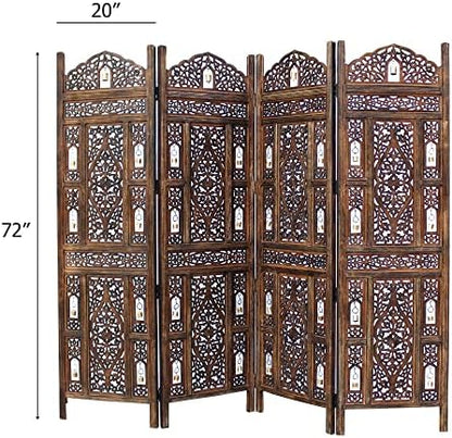 COTTON CRAFT Room Divider Wood Screen - Image 2