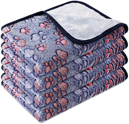 Tatuo 4 Pack Fleece Dog Blanket by Tatuo