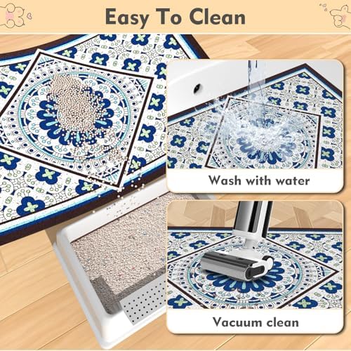Extra Large Cat Litter Mat 30"x24", Heavy-Duty Litter Rug Catcher - Image 6