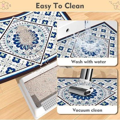 Extra Large Cat Litter Mat 30"x24", Heavy-Duty Litter Rug Catcher - Image 6